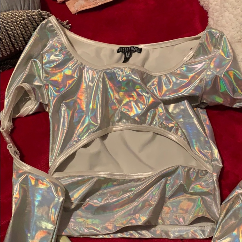 Holographic crop top